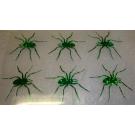 6 Buegelpailletten Spinnen Hologramm gruen